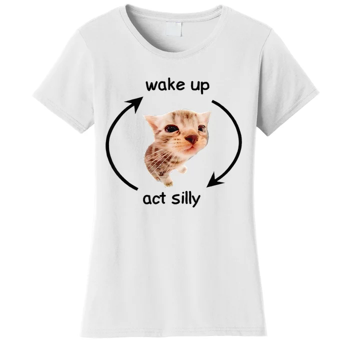 Wake Up Act Silly Cat Wake Up Act Silly Cat Women's T-Shirt