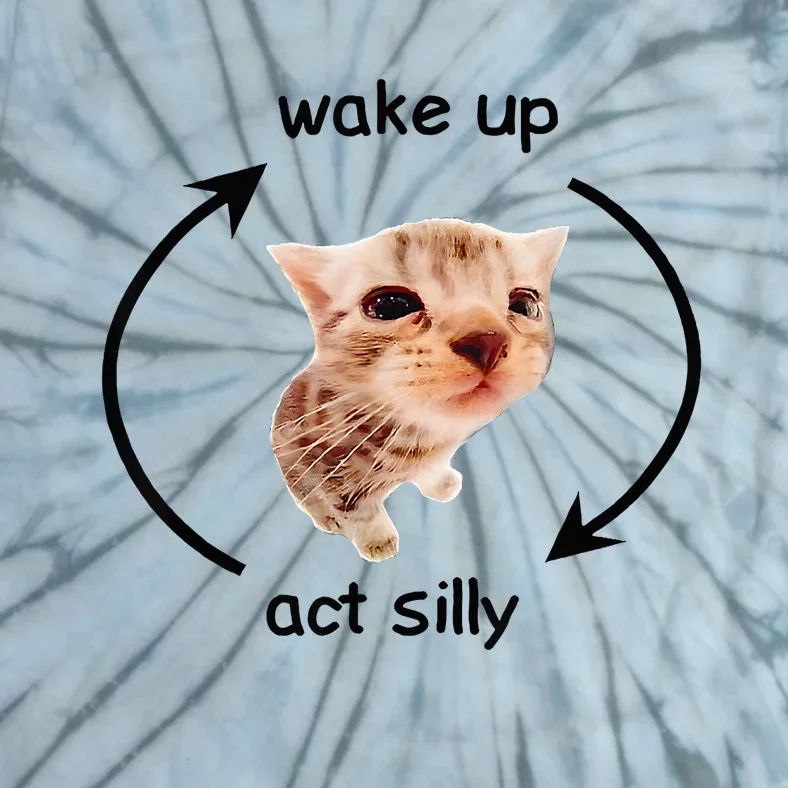 Wake Up Act Silly Cat Wake Up Act Silly Cat Tie-Dye T-Shirt