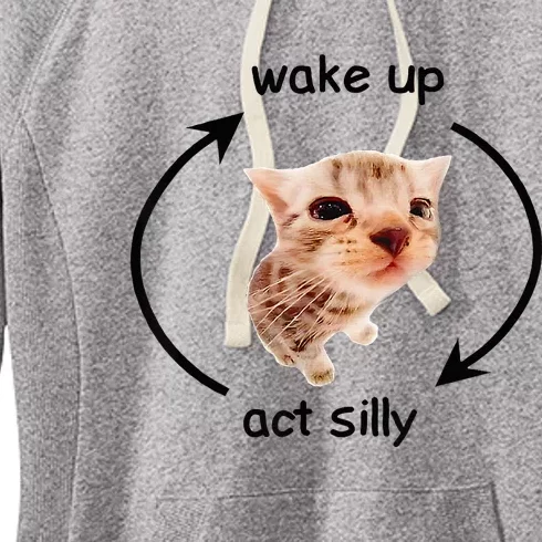 Wake Up Act Silly Cat Wake Up Act Silly Cat Women's Fleece Hoodie