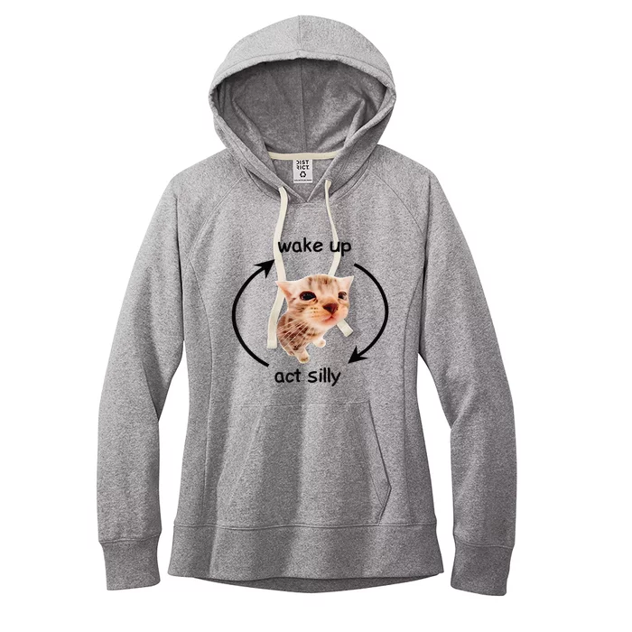 Wake Up Act Silly Cat Wake Up Act Silly Cat Women's Fleece Hoodie