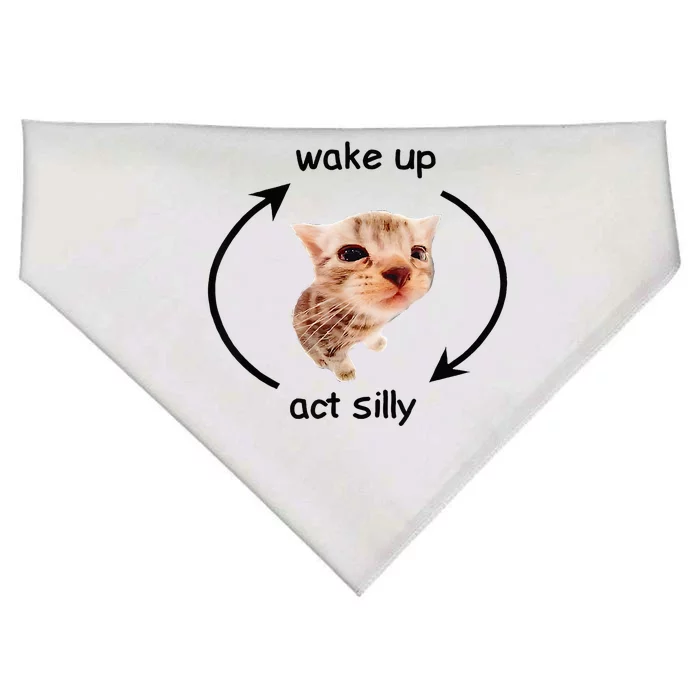 Wake Up Act Silly Cat Wake Up Act Silly Cat USA-Made Doggie Bandana