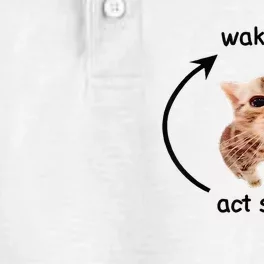 Wake Up Act Silly Cat Wake Up Act Silly Cat Dry Zone Grid Performance Polo