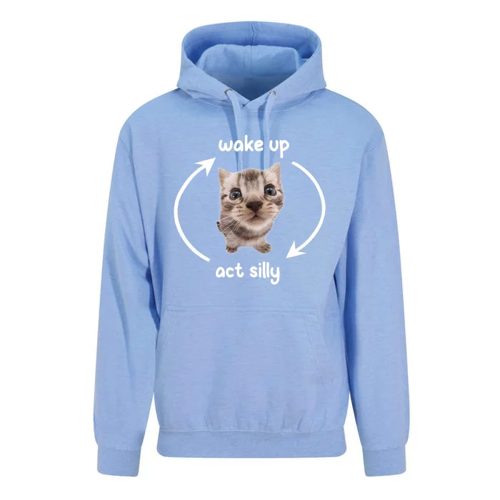 Wake Up Act Silly Cat Wake Up Act Silly Cat Women Unisex Surf Hoodie