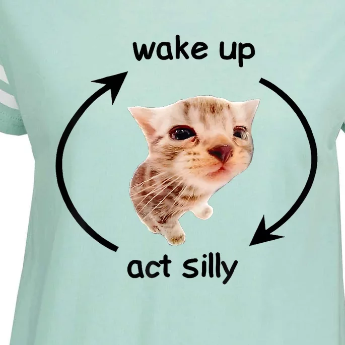 Wake Up Act Silly Cat | Wake Up Act Silly Cat Kids Women Men Enza Ladies Jersey Football T-Shirt