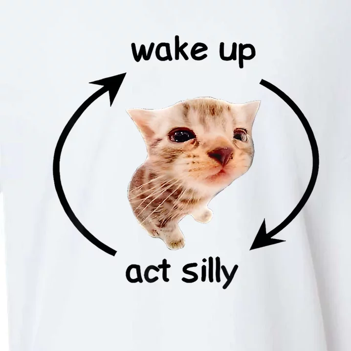 Wake Up Act Silly Cat | Wake Up Act Silly Cat Kids Women Men Sueded Cloud Jersey T-Shirt