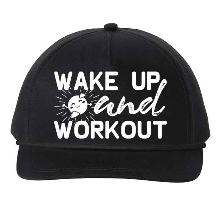 Wake Up And Workout Gift Funny Exercise Gift Snapback Five-Panel Rope Hat