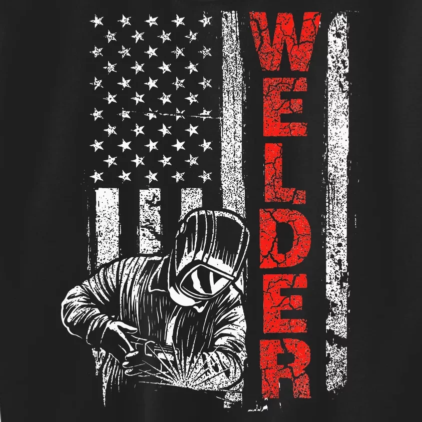 Welder Usa American Welding Worker Metalworking Lover Kids Sweatshirt