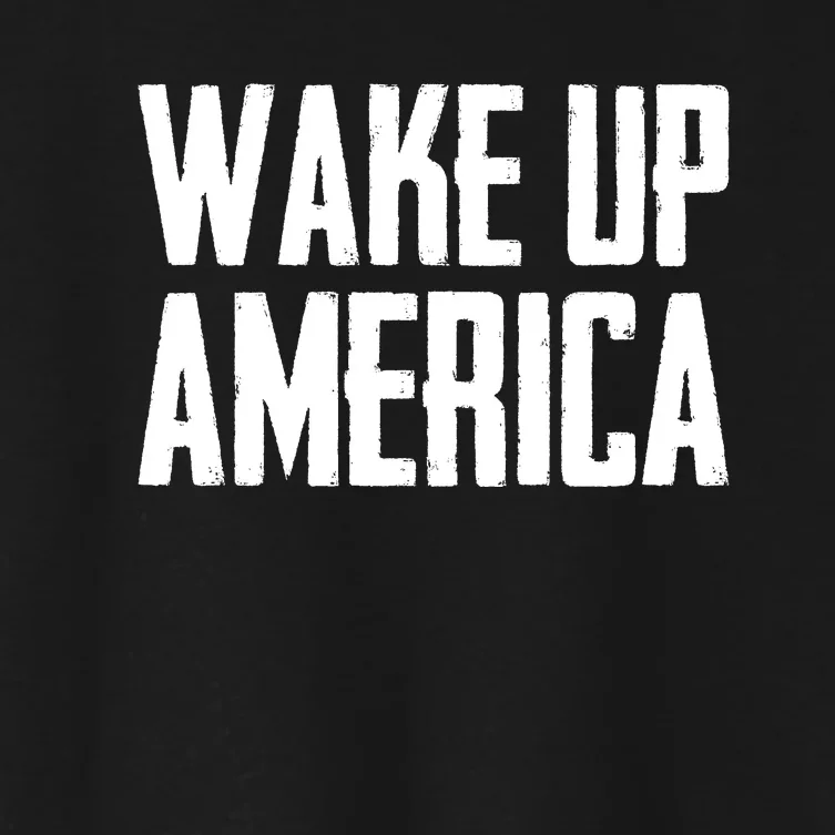 Wake Up America | Freedom Protest Activism Women's Crop Top Tee