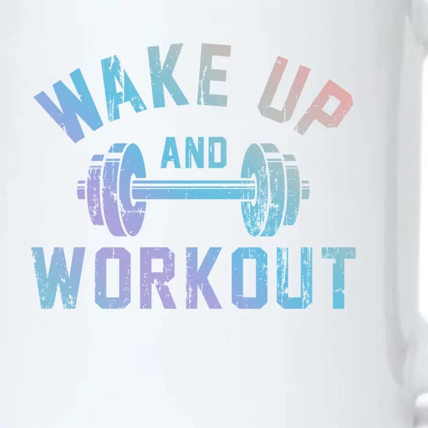 Wake Up And Workout Motivational Gym Cute Gift Black Color Changing Mug