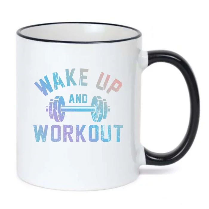 Wake Up And Workout Motivational Gym Cute Gift Black Color Changing Mug