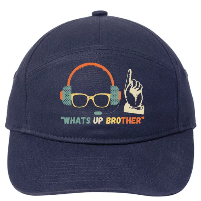 Whats Up Brother Sketch Streamer Whats Up Brother 7-Panel Snapback Hat