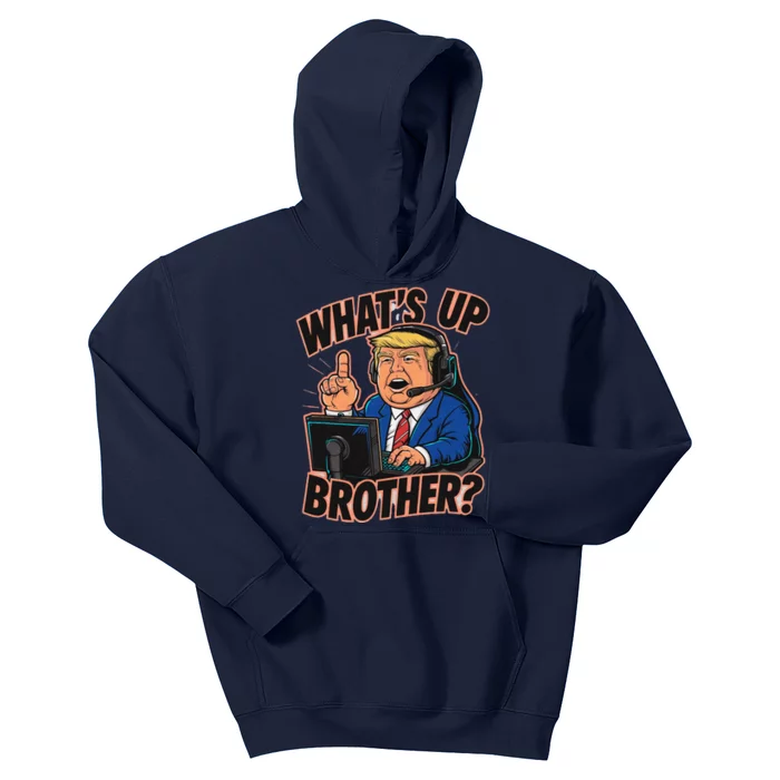 WhatS Up Brother Funny Meme Trump Kids Hoodie