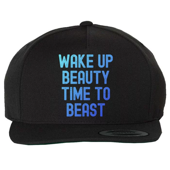 Wake Up Beauty Time To Beast Cute Gift Wool Snapback Cap