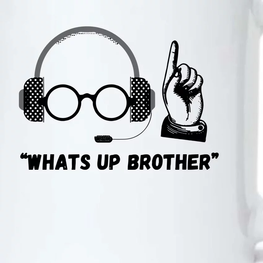 Whats Up Brother Funny Sketch Streamer Black Color Changing Mug