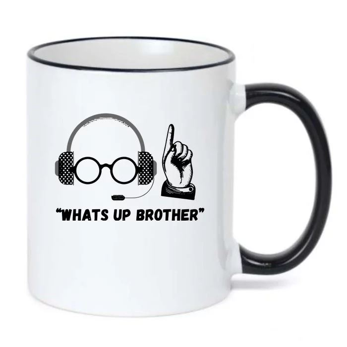 Whats Up Brother Funny Sketch Streamer Black Color Changing Mug