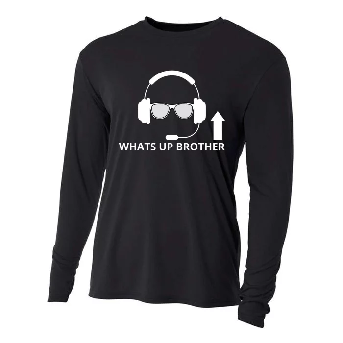 Whats Up Brother Funny Cooling Performance Long Sleeve Crew