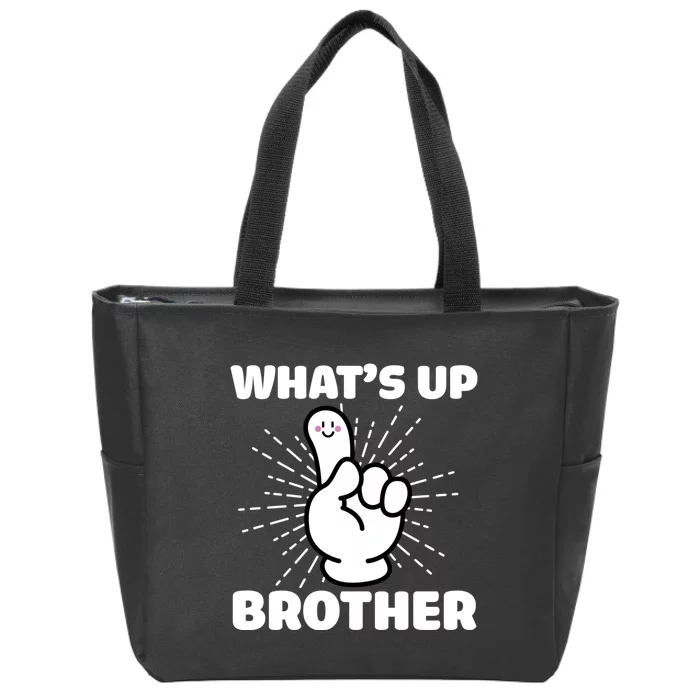 Whats Up Brother Twitch Funny Gamer Gaming Zip Tote Bag