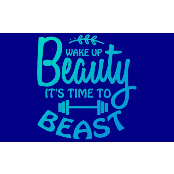 Wake Up Beauty Time To Beast Gym Workout Fitness Motivation Cool Gift Bumper Sticker