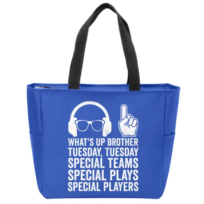 WhatS Up Brother Tuesday Tuesday Gamer Zip Tote Bag