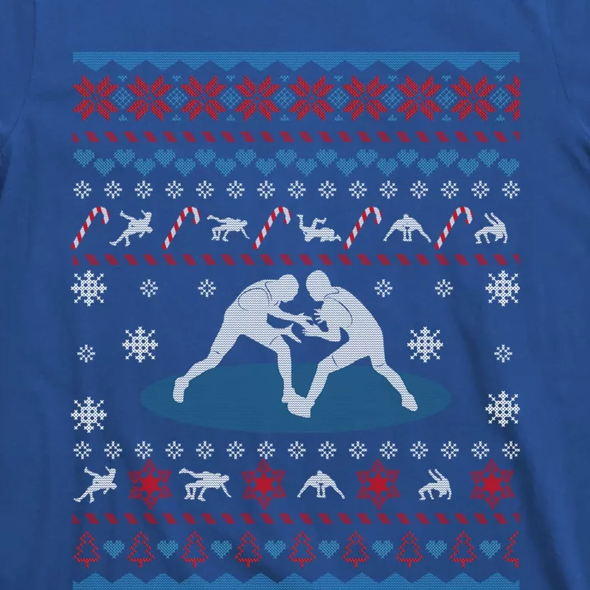 Wrestling Ugly Christmas Sweater Funny Funny Gift For Wrestler Gift T-Shirt