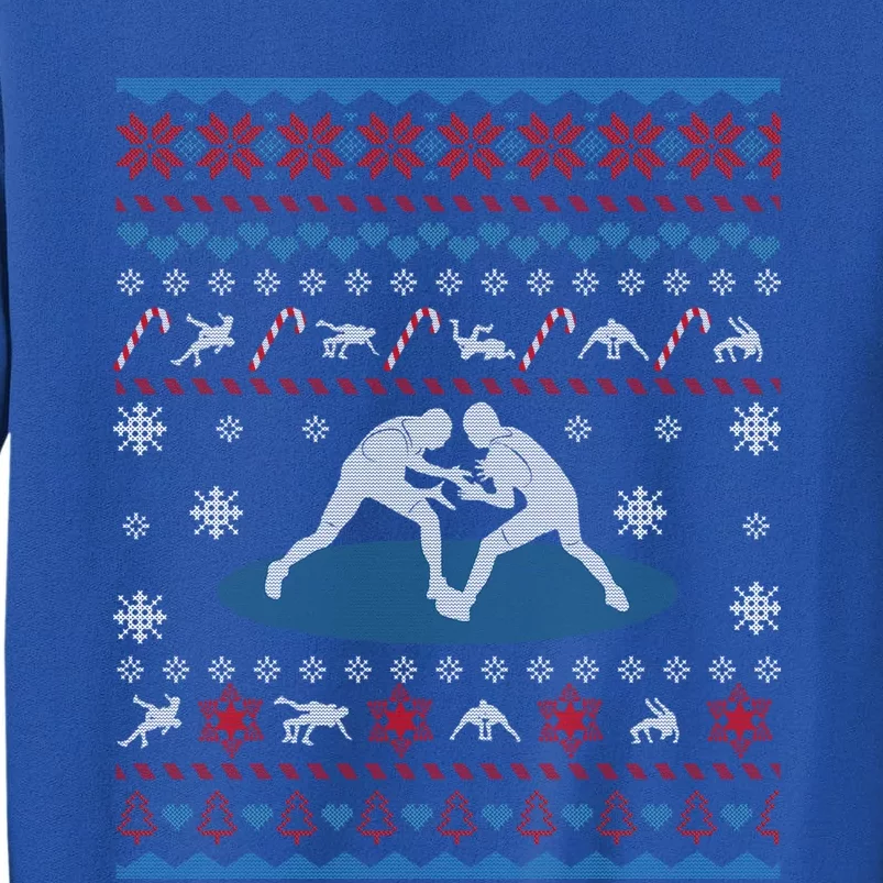 Wrestling Ugly Christmas Sweater Funny Funny Gift For Wrestler Gift Tall Sweatshirt