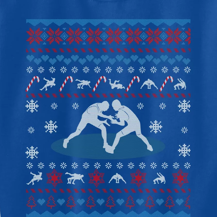 Wrestling Ugly Christmas Sweater Funny Funny Gift For Wrestler Gift Kids Sweatshirt