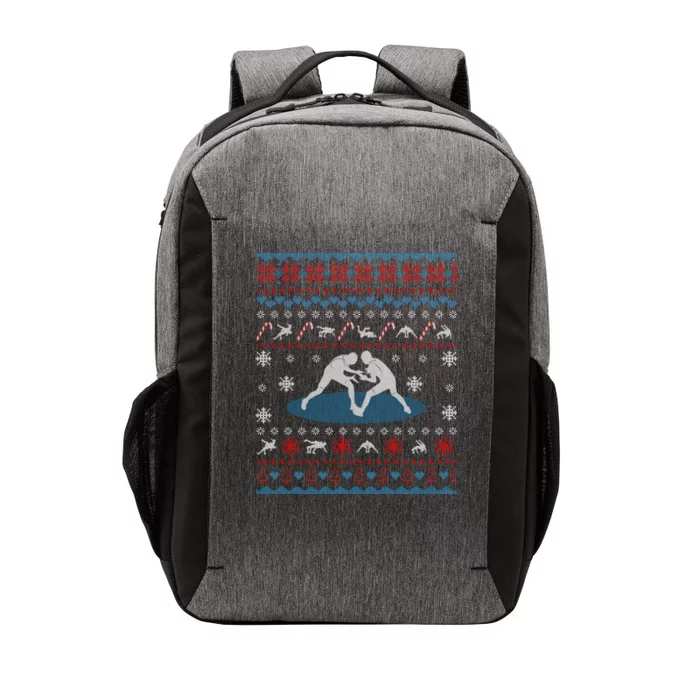 Wrestling Ugly Christmas Sweater Funny Funny Gift For Wrestler Gift Vector Backpack