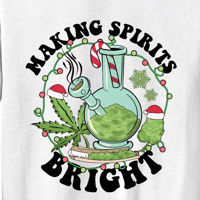 Weed Ugly Christmas Smoking Santa Claus Sweatshirt