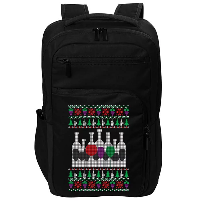 Wine Ugly Christmas Happy Holiday Cheer Ing Xmas Gift Cute Gift Impact Tech Backpack