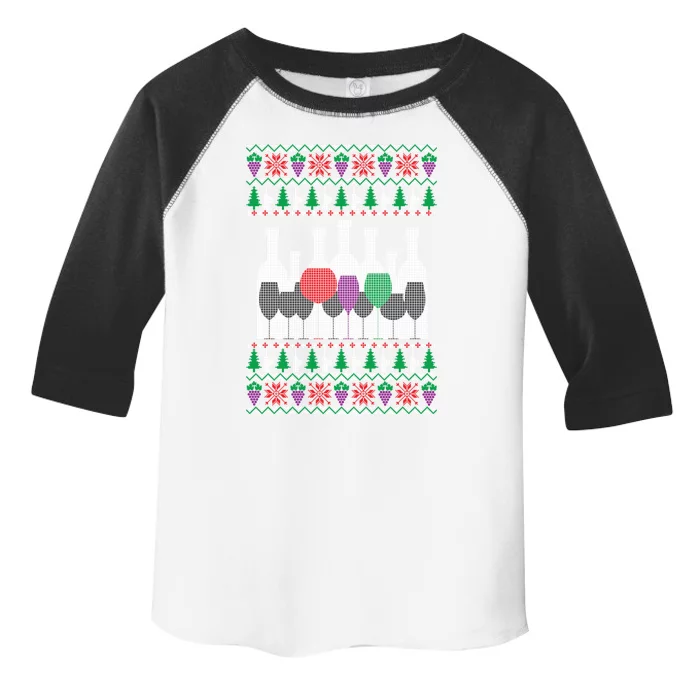 Wine Ugly Christmas Happy Holiday Cheer Ing Xmas Gift Cute Gift Toddler Fine Jersey T-Shirt