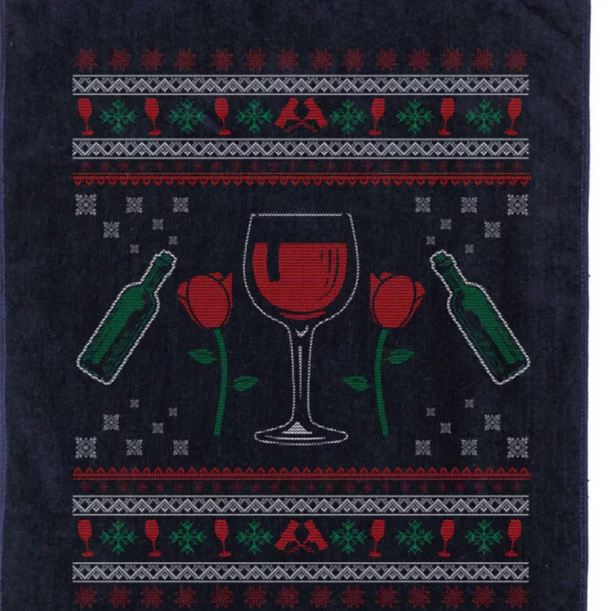 Wine Ugly Christmas Platinum Collection Golf Towel