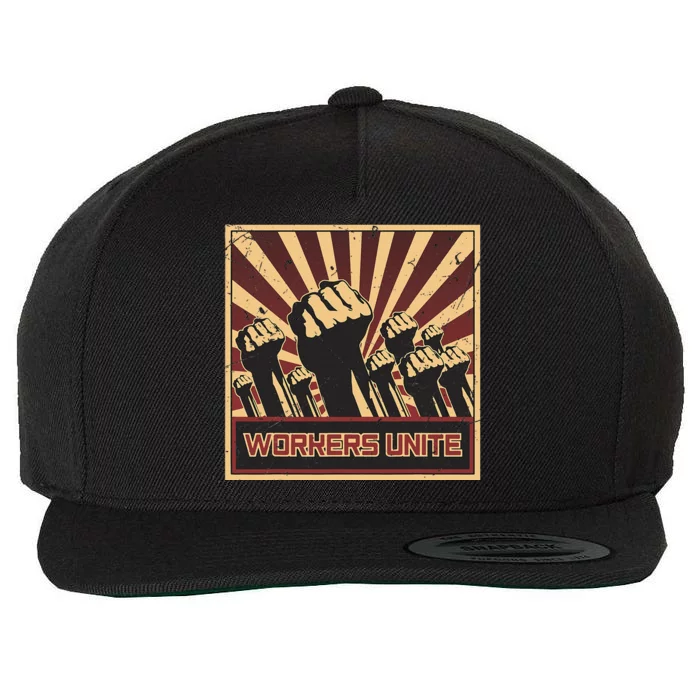 Workers Unite Communist Socialist Workers Communism Wool Snapback Cap