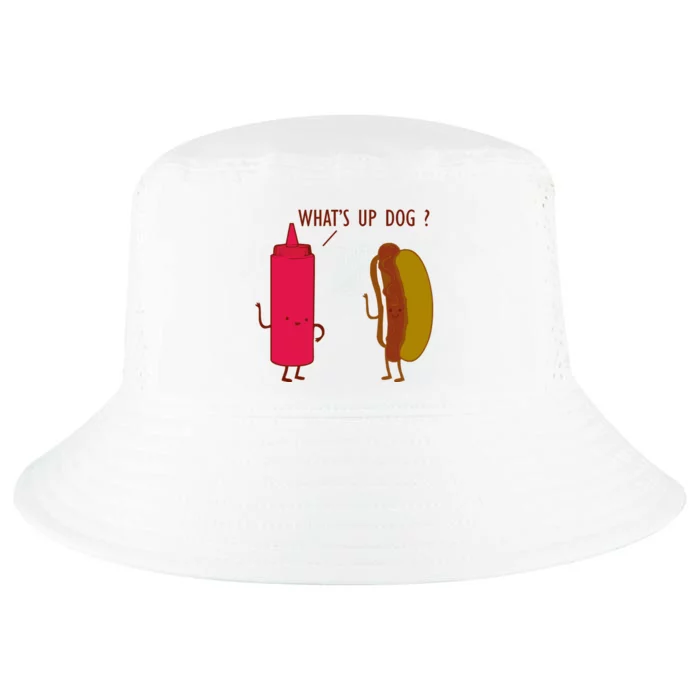 What Up Dog Ketchup Hot Dog Cool Comfort Performance Bucket Hat