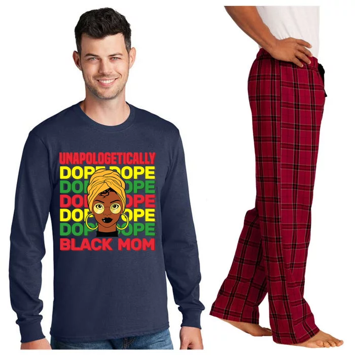 Wo Unapologetically Dope Black Mother History Month Celebration Long Sleeve Pajama Set