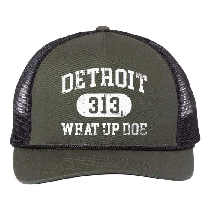 What Up Doe 313 Detroit Retro Rope Trucker Hat Cap