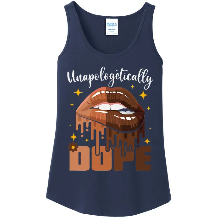 Womens Unapologetically Dope Black History Month African American Ladies Essential Tank