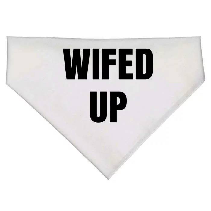 Wifed Up Engaget/marriage Graphic Product Gift USA-Made Doggie Bandana