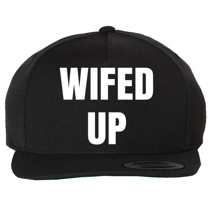 Wifed Up Engaget/marriage Graphic Product Gift Wool Snapback Cap