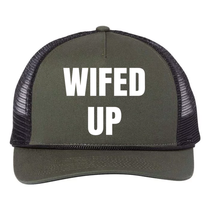 Wifed Up Engaget/marriage Graphic Product Gift Retro Rope Trucker Hat Cap