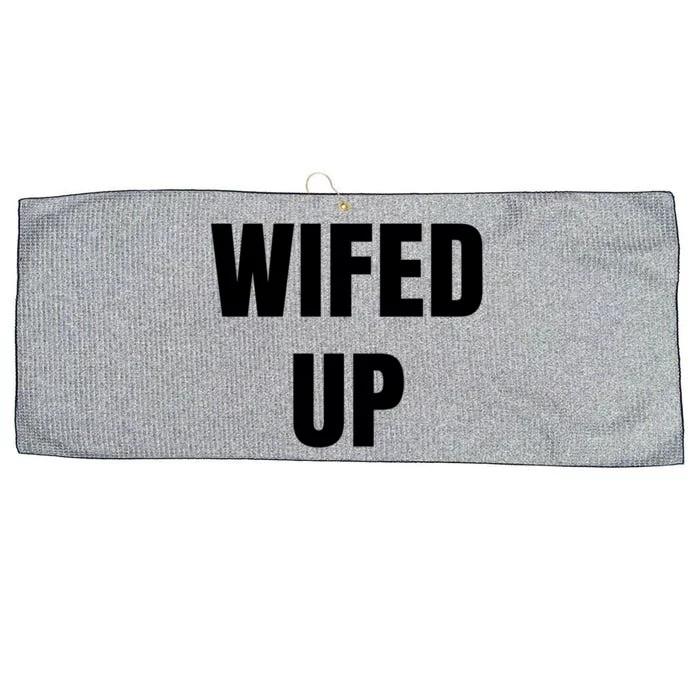 Wifed Up Engaget/marriage Graphic Product Gift Large Microfiber Waffle Golf Towel