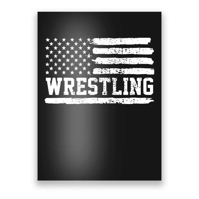 Wrestling USA Flag Vintage Poster