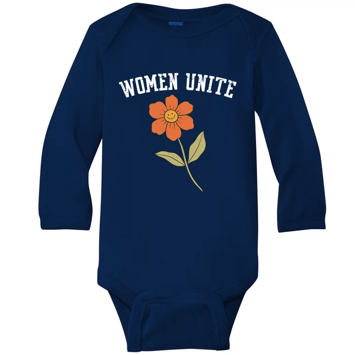 Wo Unite Funny Gift Flower Gift Baby Long Sleeve Bodysuit