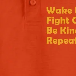 Wake Up Fight Childhood Cancer Be Kind Repeat Dry Zone Grid Performance Polo