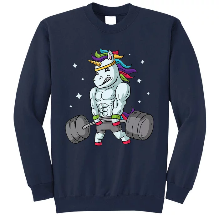 Weightlifting Unicorn - Funny Deadlift & Gym Gift Tall Sweatshirt