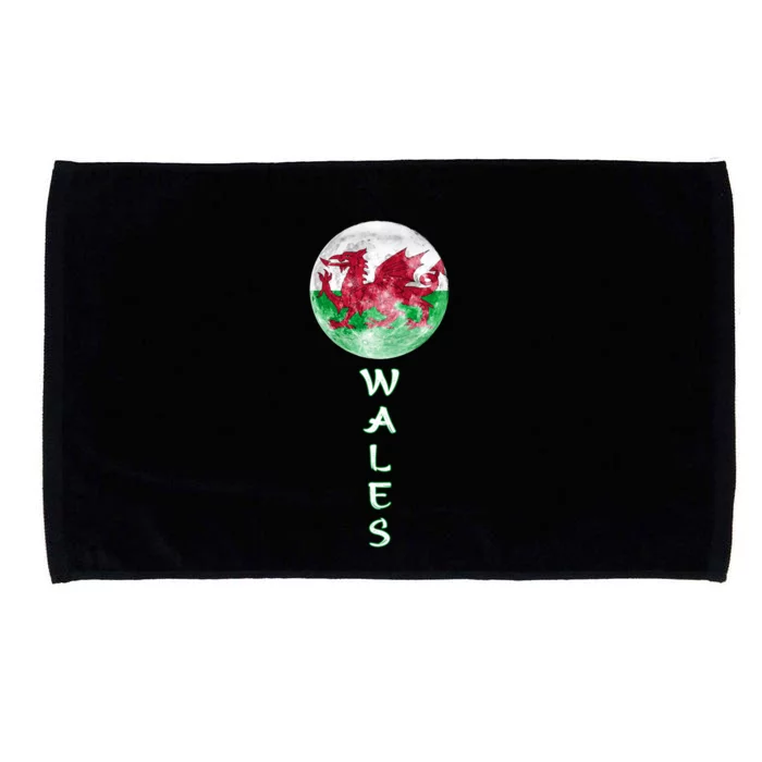 Wales Uk Flag Moon Pride Wales Uk Funny Gift Love Wales Souvenir Meaningful Gift Microfiber Hand Towel