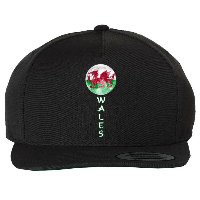 Wales Uk Flag Moon Pride Wales Uk Funny Gift Love Wales Souvenir Meaningful Gift Wool Snapback Cap