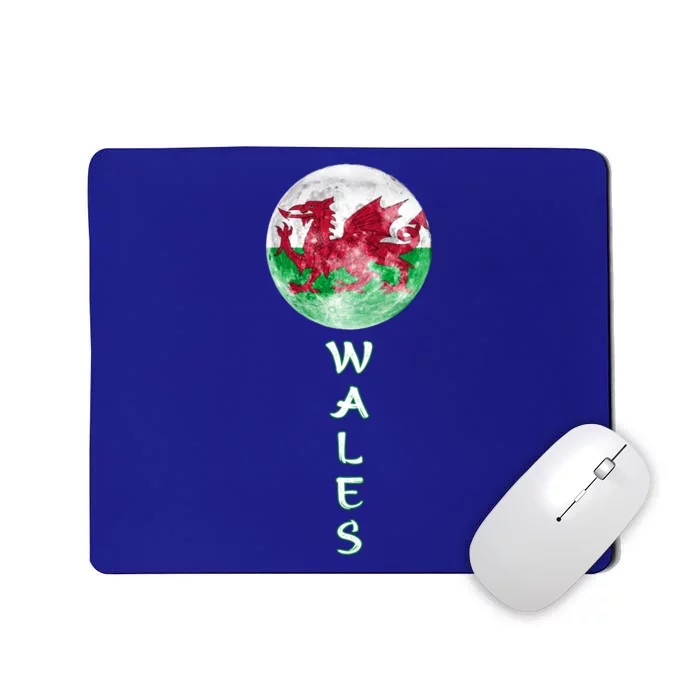 Wales Uk Flag Moon Pride Wales Uk Funny Gift Love Wales Souvenir Meaningful Gift Mousepad