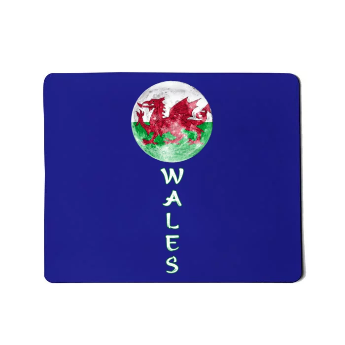 Wales Uk Flag Moon Pride Wales Uk Funny Gift Love Wales Souvenir Meaningful Gift Mousepad