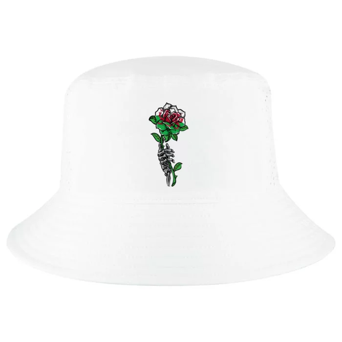 Wales Uk Flag Rose With Skeleton Wales Uk Funny Gift Love Wales Gift Cool Comfort Performance Bucket Hat