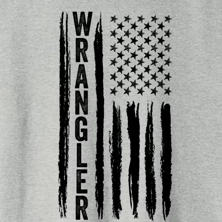 Wrangler Usa Flag Us American Flag Cool Gift Women's Crop Top Tee